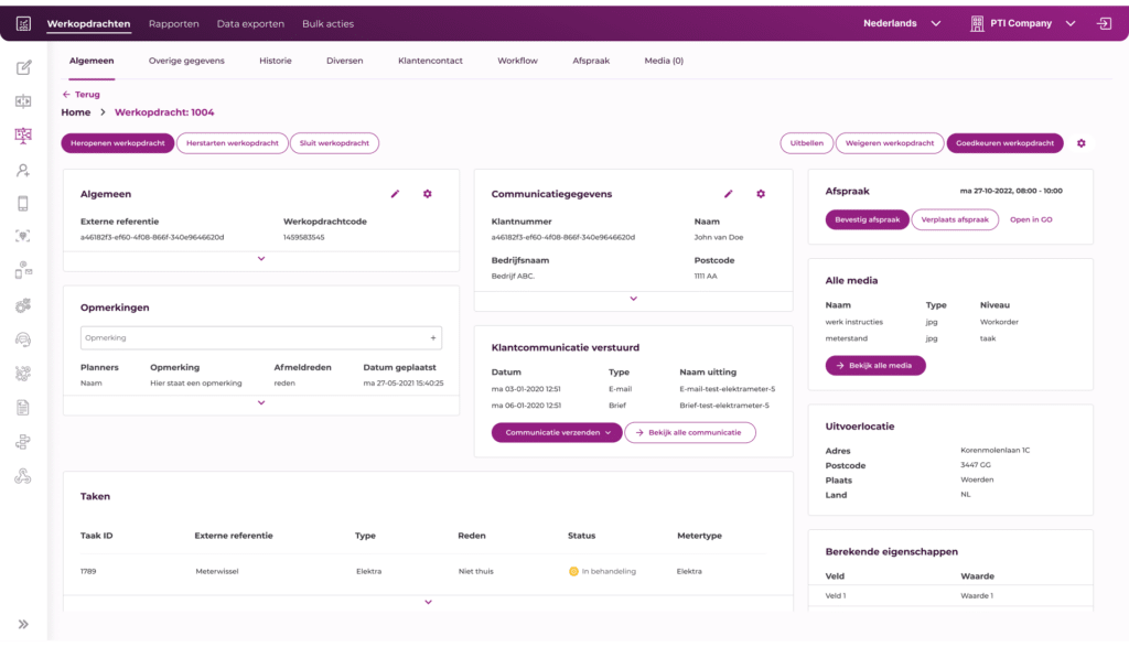 workorder tool PTI software